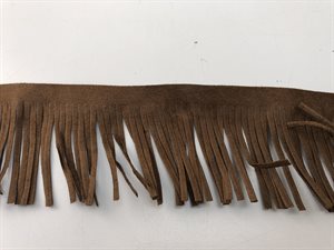 Frynser - ruskinds look i mørkebrun, ca 6 cm